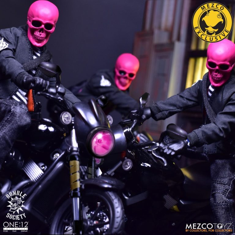 mezco pink skulls chaos club