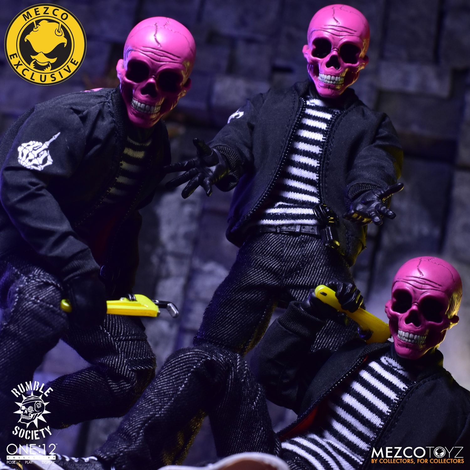 mezco pink skulls chaos club